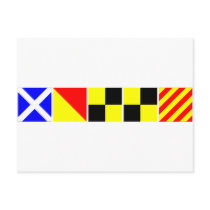 Code Flag Molly Postcard