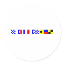 Code Flag Nathaniel Round Stickers