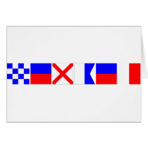 Code Flag Nevaeh Greeting Cards