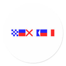 Code Flag Nevaeh Round Sticker