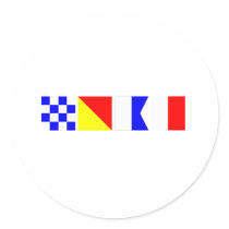 Code Flag Noah Round Sticker
