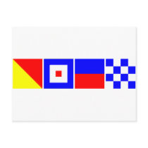 Code Flag Owen Postcard