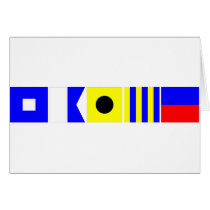 Code Flag Paige Greeting Card
