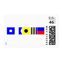 Code Flag Paige Stamp