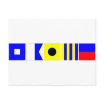 Code Flag Paige Postcards
