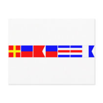 Code Flag Rebecca Post Card