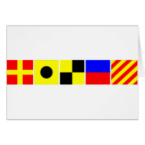 Code Flag Riley Greeting Card