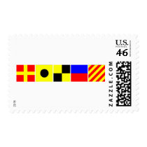 Code Flag Riley Stamp