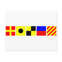 Code Flag Riley Postcards