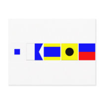 Code Flag Sadie Postcard