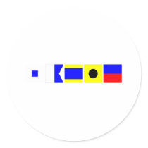 Code Flag Sadie Round Sticker