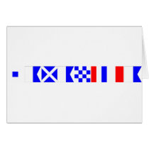 Code Flag Samantha Greeting Card