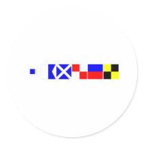 Code Flag Samuel Round Stickers