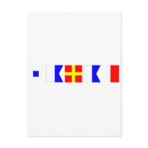 Code Flag Sarah Postcards
