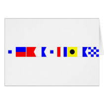Code Flag Sebastian Greeting Card