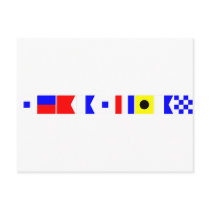 Code Flag Sebastian Postcards
