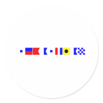 Code Flag Sebastian Round Stickers