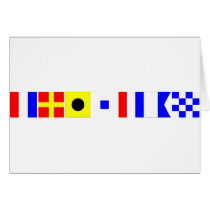 Code Flag Tristan Greeting Card