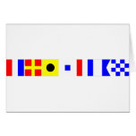 Code Flag Tristan Greeting Card
