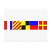 Code Flag Tyler Postcard