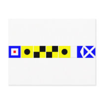 Code Flag William Postcard