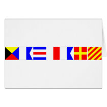Code Flag Zachary Greeting Card