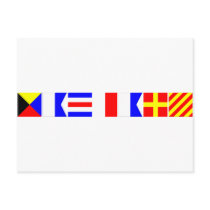 Code Flag Zachary Postcards