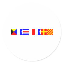 Code Flag Zachary Round Stickers