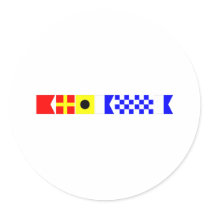 Code Flan Brianna Round Sticker