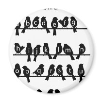 Code Key - Birds on a wire magnets by SecretCodeClothing Code Key - Birds on a wire magnets