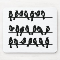 Code Key - Birds on a wire Mouse Mat