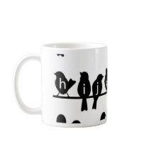 Code Key - Birds on a wire mugs by SecretCodeClothing Code Key - Birds on a wire mugs