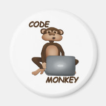 Code Monkey Fridge Magnets