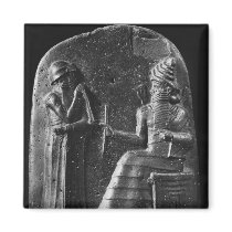 Code of Hammurabi, top of the stele Fridge Magnet