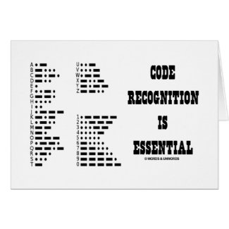 Code Recognition Is Essential (Morse Code) Greeting Cards