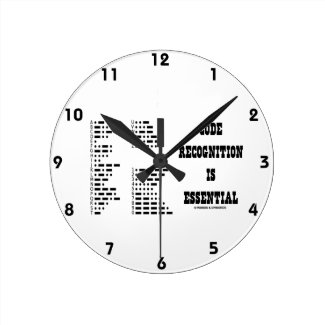 Code Recognition Is Essential (Morse Code) Round Wallclocks