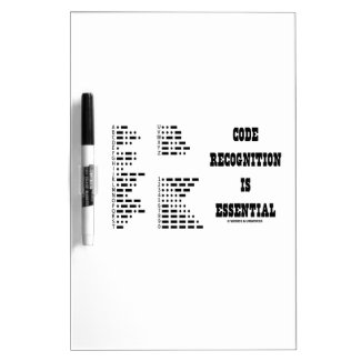 Code Recognition Is Essential (Morse Code) Dry Erase Whiteboard