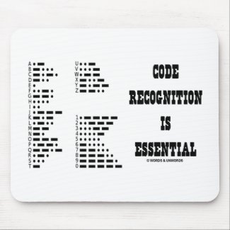 Code Recognition Is Essential (Morse Code) Mousepads