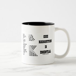 Code Recognition Is Essential (Morse Code) Coffee Mugs