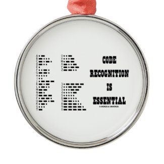 Code Recognition Is Essential (Morse Code) Christmas Tree Ornaments
