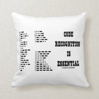 Code Recognition Is Essential (Morse Code) Pillow
