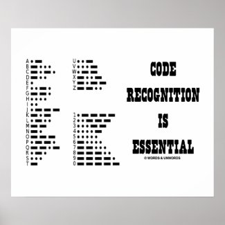 Code Recognition Is Essential (Morse Code) Poster