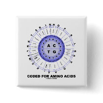Coded For Amino Acids (Genetic Code DNA) Buttons