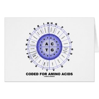 Coded For Amino Acids (Genetic Code DNA) card