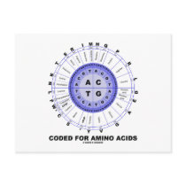 Coded For Amino Acids (Genetic Code DNA) Post Card