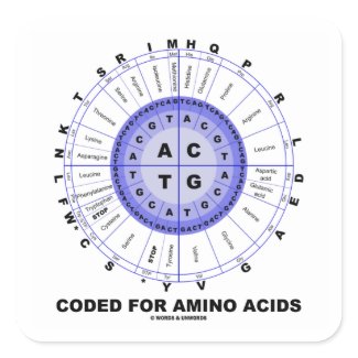 Coded For Amino Acids (Genetic Code DNA) sticker