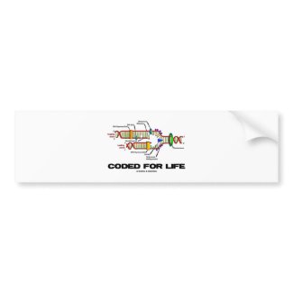 Coded For Life (DNA Replication) bumpersticker