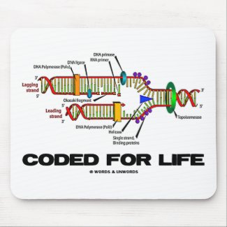 Coded For Life (DNA Replication) mousepad