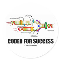 Coded For Success (DNA Replication) Round Stickers