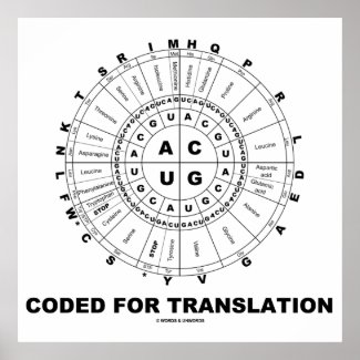 Coded For Translation (RNA Codon Wheel) Print